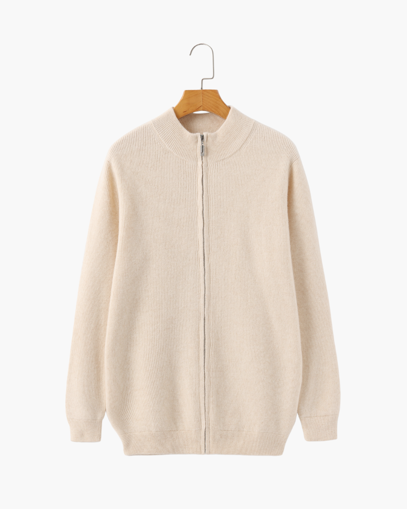 Gilet Zippé 100 % Cachemire