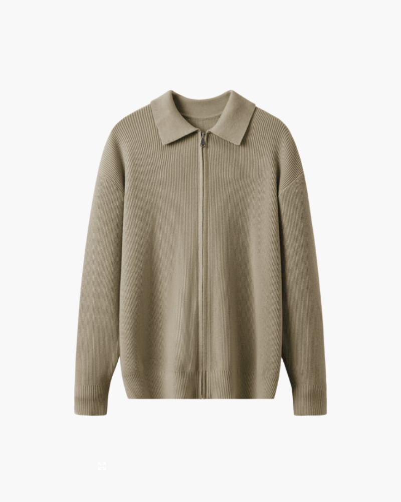 Pull Zippé 100 % Laine Premium
