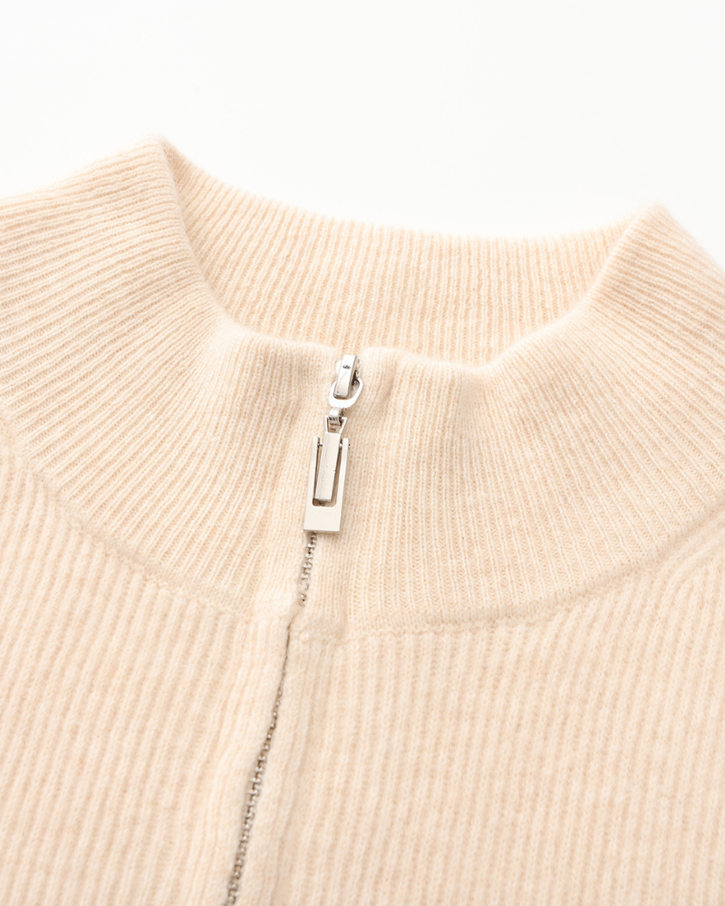 Gilet Zippé 100 % Cachemire
