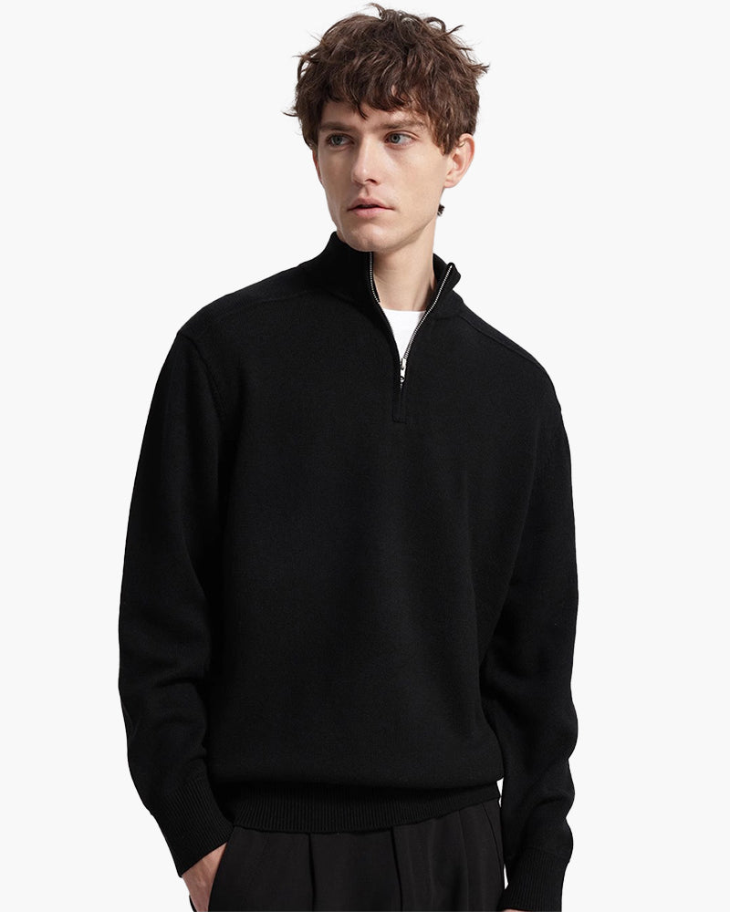 Pull Demi-Zip 100 % Laine Mérinos