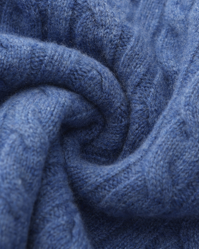 Pull Demi-Zip 100 % Cachemire