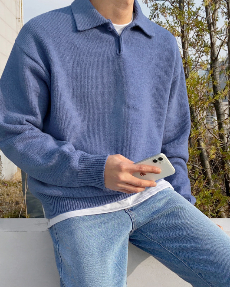 Pull Demi-Zip en Laine (Édition Classique 100 % Laine)