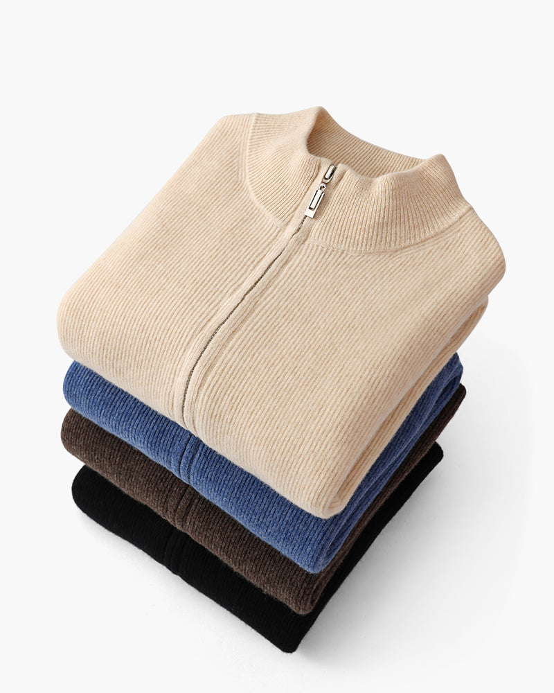 Gilet Zippé 100 % Cachemire