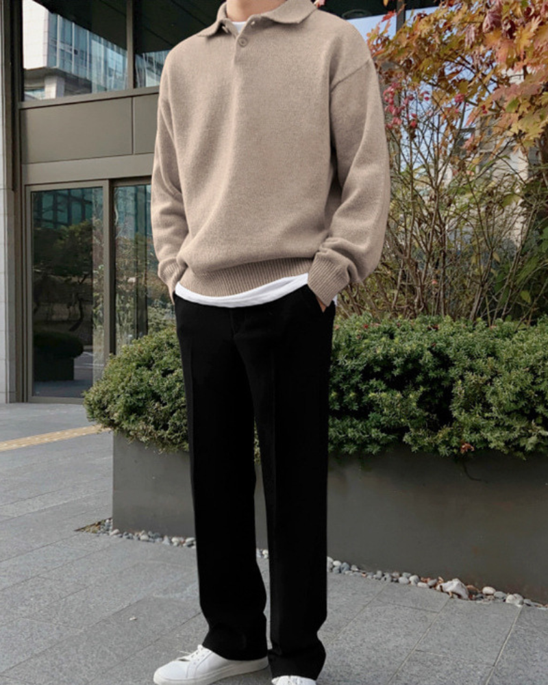 Pull Demi-Zip en Laine (Édition Classique 100 % Laine)