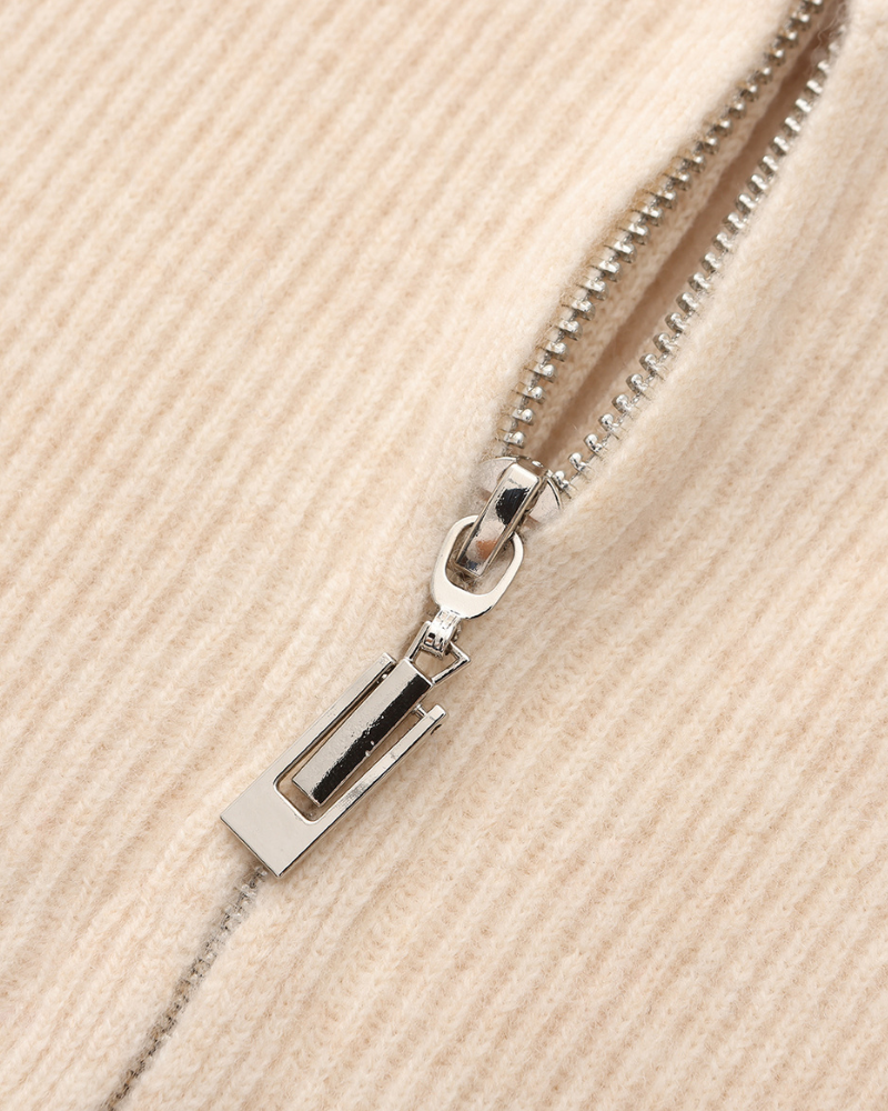 Gilet Zippé 100 % Cachemire