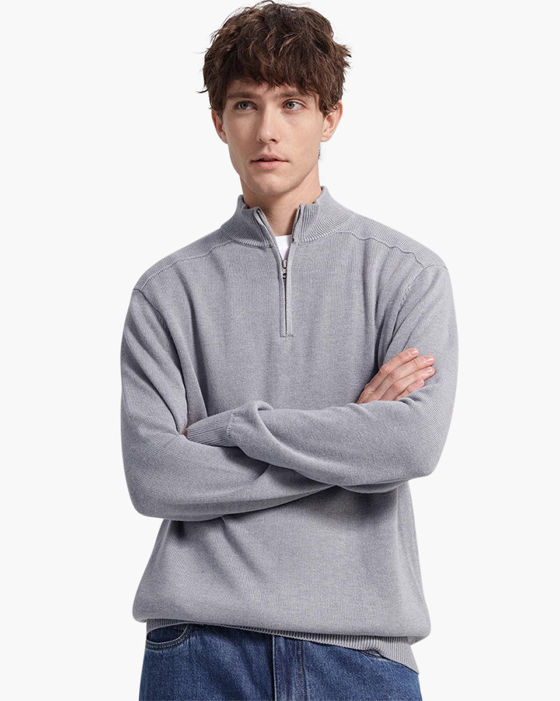 Pull Demi-Zip 100 % Laine Mérinos